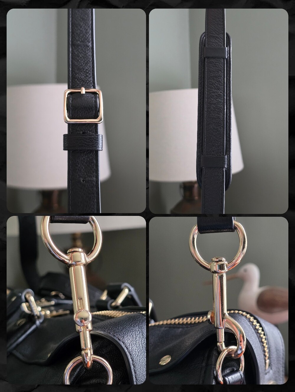 Coach F33689 Rhyder Black Leather Satchel Doctor Bag Crossbody Y2K - Picture 7 of 16